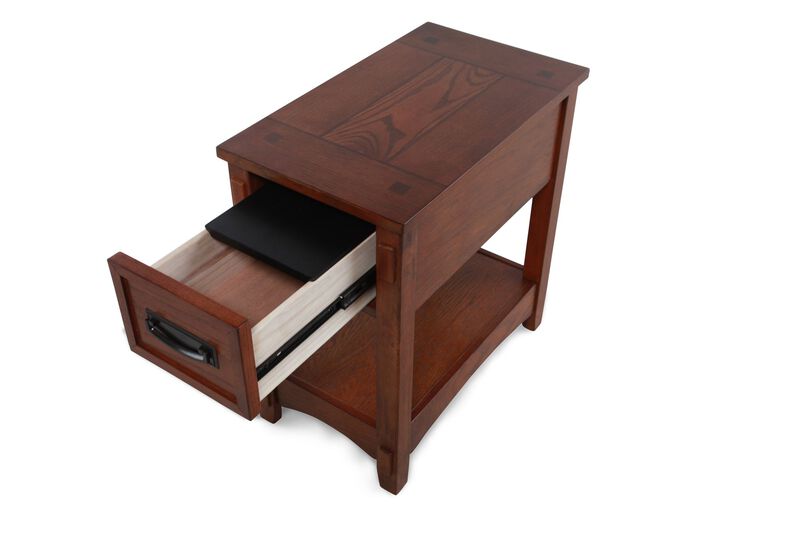 Breegin Chairside End Table - Mission Style